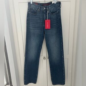 Lucky Brand High Rise Zoe Straight Studded jeans size 6 / 28 Long